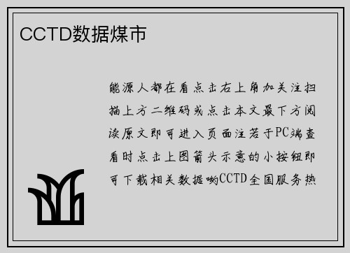 CCTD数据煤市
